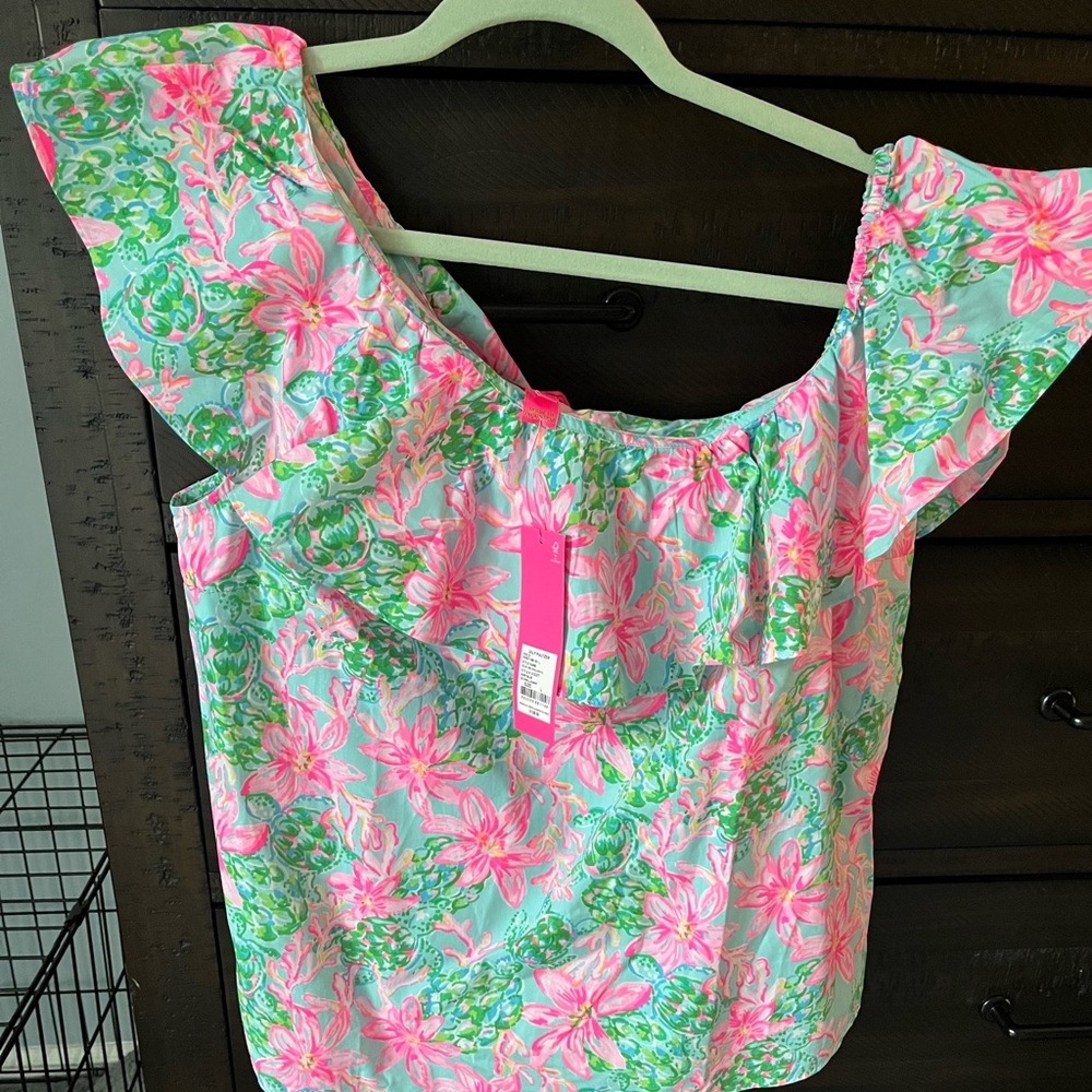 One shoulder Lilly Pulitzer top